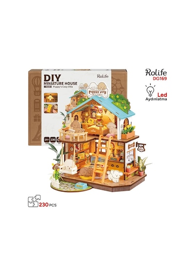 Rolife Dg169 Yavru Köpeğin Sevimli Evi Puppy's Cozy Villa Dıy Minyatür Maket Modelset Mini Dollhouse 3d Model Kit Detaylı Dekoratif Hobi Seti 3d Puzzle Tiny House Rolife Dg169 Yavru Köpeğin Sevimli Evi Puppy's Cozy Villa Dıy Minyatür Maket Modelset Mini Dollhouse 3d Model Kit Detaylı Dekoratif Hobi Seti 3d Puzzle Tiny House