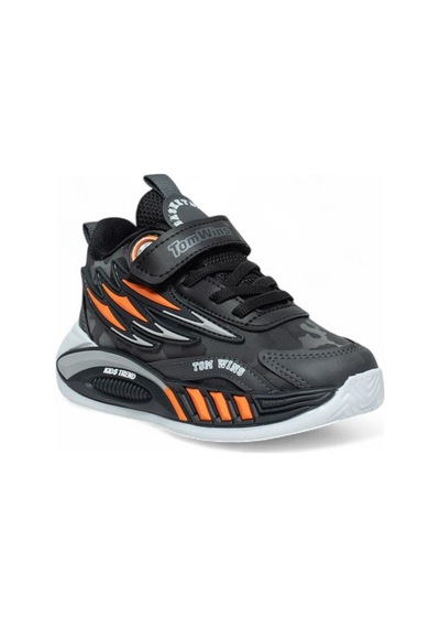 Lastikli Cırtlı Yumuşak Esnek Hafif Nefes Alabilen Unisex Çocuk Sneaker Spor Ayakkabı Füme