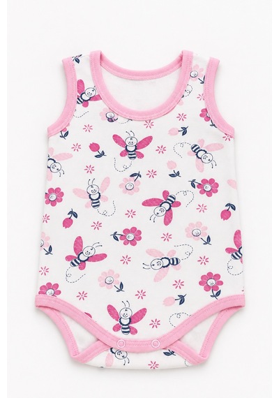 Babyhola 5'li Atlet Kol Çıtçıtlı Badi Mix Set Pembe