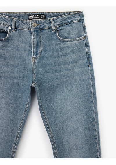 Koton Normal Bel Pamuklu Cepli Straight Fit Jean Pantolon - Mark Jean İndigo Stone 6sam40020nd İndigo - Taş Koton Normal Bel Pamuklu Cepli Straight Fit Jean Pantolon - Mark Jean İndigo Stone 6sam40020nd İndigo - Taş