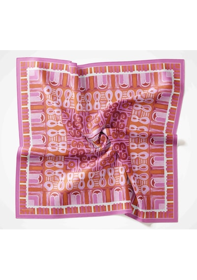 Silk Home Dört Mevsim Antik Motif Viskon Velora Eşarp 6420 Taba