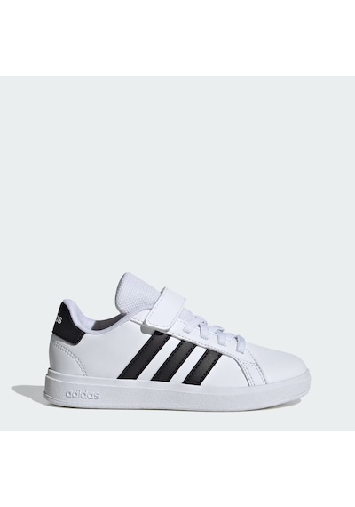 Ftwwht/cblack/ftwwht Adidas Çocuk Tenis Ayakkabı Grand Court 2.0 El Ih5529 Beyaz