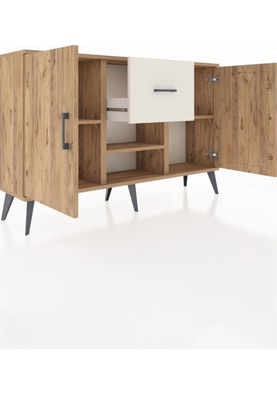 Arges Konsol 3 Raflı Tek Çekmeceli 2 Kapaklı 132x30x83 Çam-çam/aytaşı Çam/aytaşı Arges Konsol 3 Raflı Tek Çekmeceli 2 Kapaklı 132x30x83 Çam-çam/aytaşı Çam/aytaşı