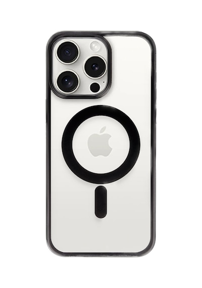 Apple iPhone  Uyumlu- 15 Pro Kılıf Erozi Magsafe Kapak - Siyah