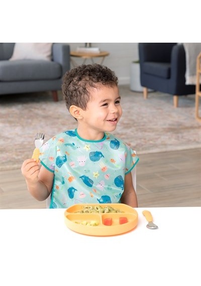 Bumkins Kısa Kollu Önlük (1-3 Yaş) - Ocean Life Çok Renkli