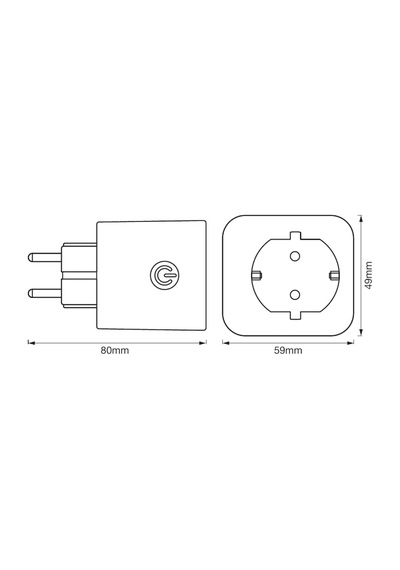 Smart Wifi Plug Eu, Beyaz 0