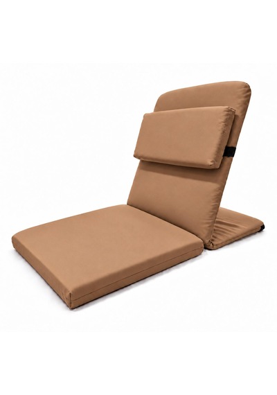 Meditasyon Sandalyesi İlave Yastıklı Backjack Xl Yoga, Nefes, Meditasyon Sandalyesi Duck Kumaş Açık Kahverengi