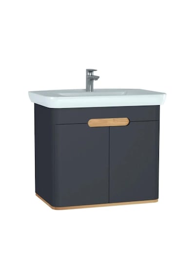 VitrA Sento 80Cm Mat Antrasit Banyo Dolabı Alt Modül Ve Lavabo 60 Antrasit VitrA Sento 80Cm Mat Antrasit Banyo Dolabı Alt Modül Ve Lavabo 60 Antrasit