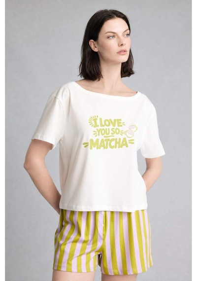 Defacto Oversıze Kısa Kollu 2li Leylak Şortlu Pijama Takımı I0438ax26hspr249 Mor-pr249 Defacto Oversıze Kısa Kollu 2li Leylak Şortlu Pijama Takımı I0438ax26hspr249 Mor-pr249