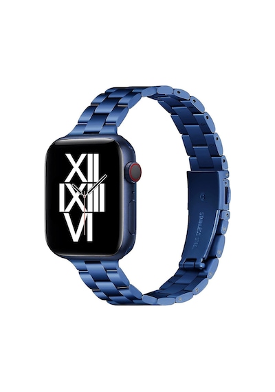 Forzacase Apple Uyumlu  Watch 42 / 44 / 45 Mm İçin Ultra İnce Metal Bakla Kordon Kayış - Fc390 Lacivert