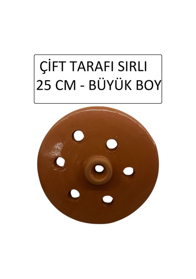 Dolma Taşı Sarma Taşı Kapağı 25 Cm Tam Sırlı Toprak Toprak Kahverengi Diğer