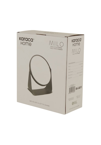 Karaca Home Milo Masa Aynası Siyah 7x19x21.3 Cm