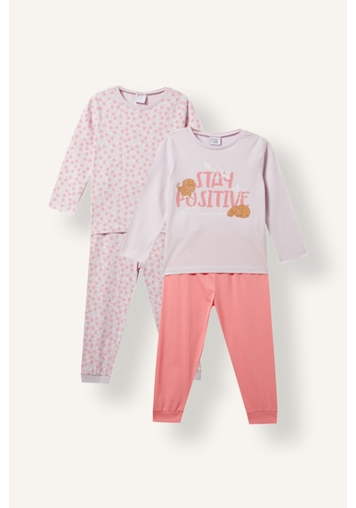 Defacto Baskılı Ve Desenli 4lü Pijama Takımı Kız Bebek I3235a526aupn425 Pembe-pn425