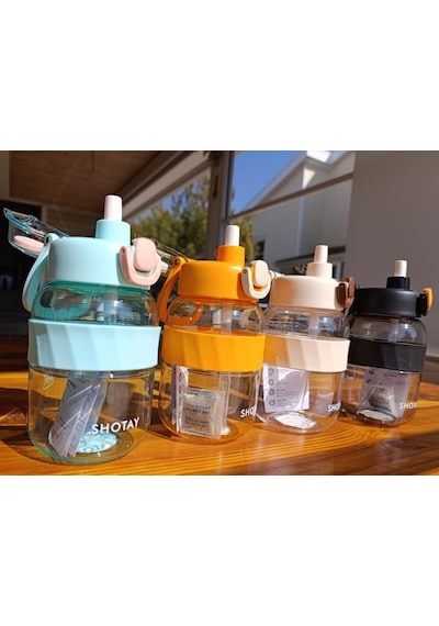 Shotay Pipetli Su Matarası Tritan Turkuaz 700ml