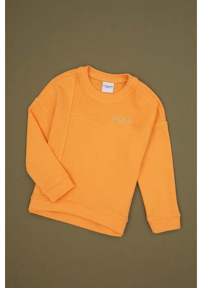 U.S. Polo Assn. Kız Çocuk Turuncu Bisiklet Yaka Sweatshirt 50317991-VR244