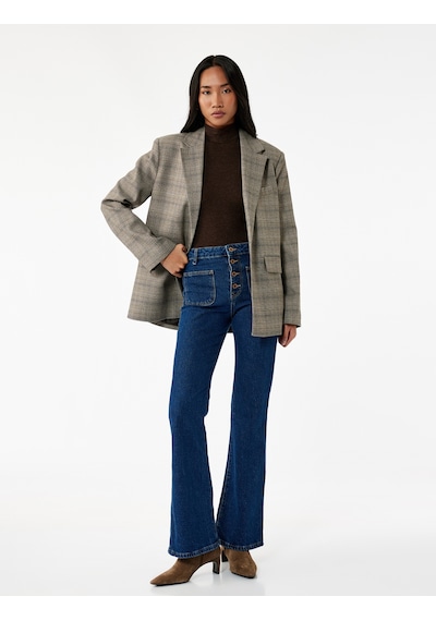 Koton Yüksek Bel Düğmeli Dar Kesim Cep Detaylı Pamuklu İspanyol Paça Jean Pantolon - Flare Jeans Koyu İndigo 6wal40163md Dark Indigo Koton Yüksek Bel Düğmeli Dar Kesim Cep Detaylı Pamuklu İspanyol Paça Jean Pantolon - Flare Jeans Koyu İndigo 6wal40163md Dark Indigo