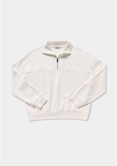 Colin's Colins Regular Fit Fermuarlı Düz Kadın Beyaz Sweatshirt Cl1080743 Q1.v2 Ofw