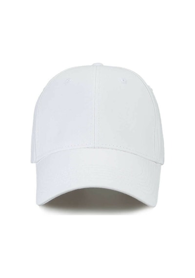 Nacar Store Yazlık Düz Renk Hafif Beyzbol Şapka Beyaz