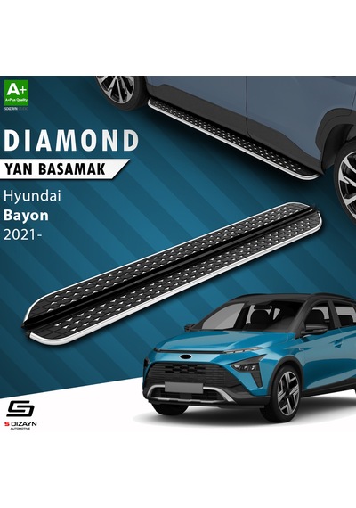 S-dizayn Hyundai Bayon Diamond Krom Yan Basamak 173 Cm 2021 Üzeri