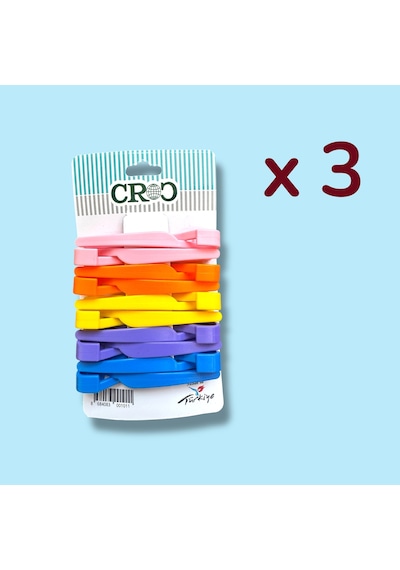 Croc Plastik Saç Pensi 3 X 10lu - Profesyonel - Kuaför Tipi, Ergonomik, Pratik