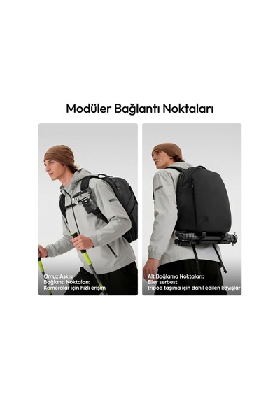 Ulanzi Yy038 Urban Travel V2 22l Fotoğraf Makinesi Sırt Çantası Siyah - B222