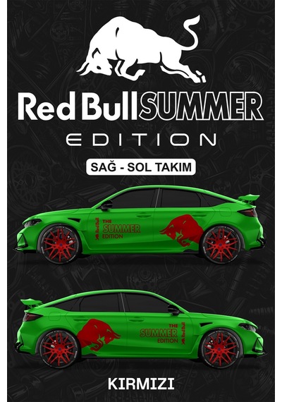 Red Bull Summer Edıtıon Sticker - Yan Gövde Kaplama Seti Kırmızı - 864812515