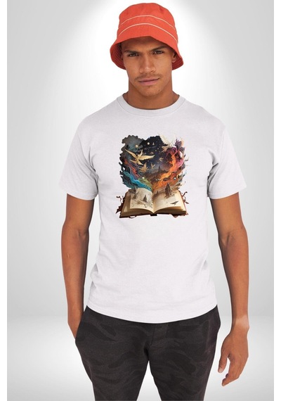 Hikaye Roman Kitabı Gerçekleşti Unisex Unisex Beyaz Organik Baskılı T-shirt Penye Yüksek Kalite Beyaz Hikaye Roman Kitabı Gerçekleşti Unisex Unisex Beyaz Organik Baskılı T-shirt Penye Yüksek Kalite Beyaz