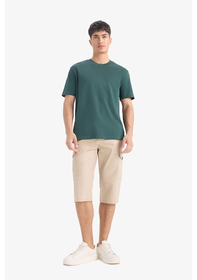 Defacto Regular Fit Bisiklet Yaka Basic Düz Kısa Kollu Tişört E7961ax25augn536 Yeşil