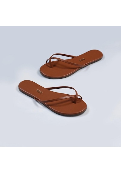 Tkees Kadın Taba Çapraz Şık Günlük Parmak Arası Terlik-4095 Camel
