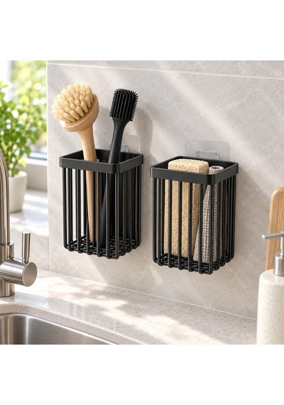 Orret Home 2 Adet Duvara Yapışkanlı Mini Sepet Organizer Diş Fırç Diğer