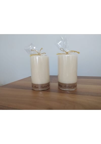 Bozkurt 7*12 Cm Silindir Mum 2' Li Krem Set (471575688)