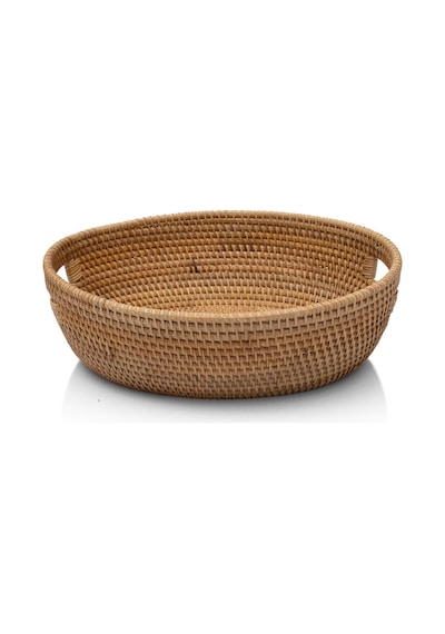 Koza Home Meander El Yapımı Rattan Kulplu Dekoratif Düzenleyici 32cm 8976 Naturel