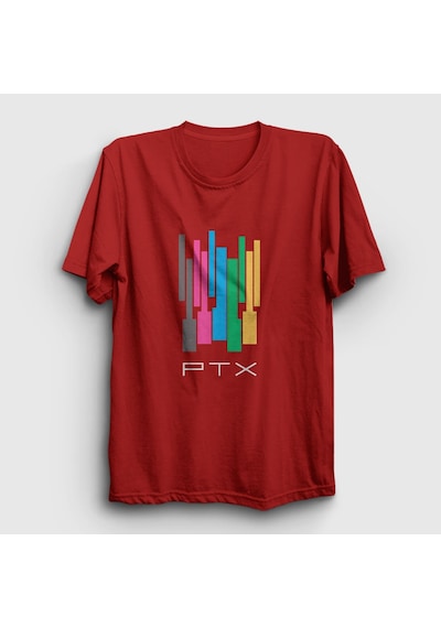 Presmono Unisex Colors Pentatonix T-shirt Kırmızı