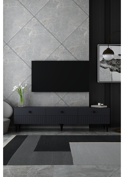 180dhdts7a İlay Lazer Desen Kapak Tv Sehpası Antrasit