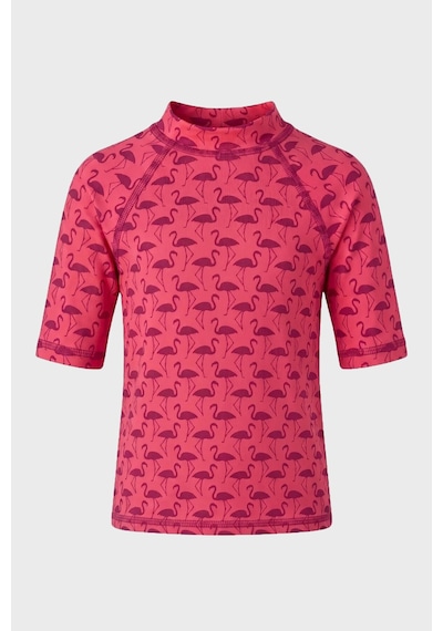 Slipstop Almina Junior Baskılı Uv Korumalı Kısa Kollu T Shirt Kız Çocuk T Shirt St2611000008 Fuşya