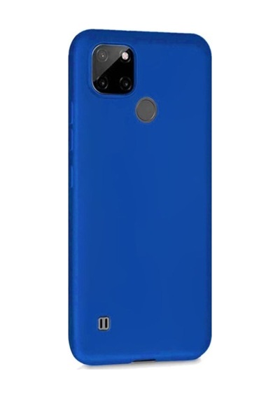 Oppo Realme C25y Kılıf Esnek Ince Soft Tasarım Dayanıklı Kılıf Ve Tam Kaplayan Ekran Koruyucu Col178277-mavi