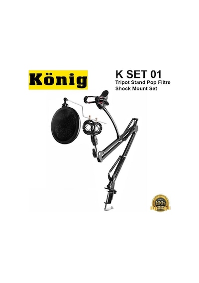 König K Set 01 Tripot Stand Pop Filtre Shock Mount Set