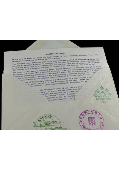 İtalyan Hava Kuvvetleri 1976 Italy - Frecce Tricolori - Limited Islak İmzalı
