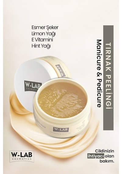 W-Lab Cosmetics Manikür Pedikür Tırnak Peelingi 250 ML