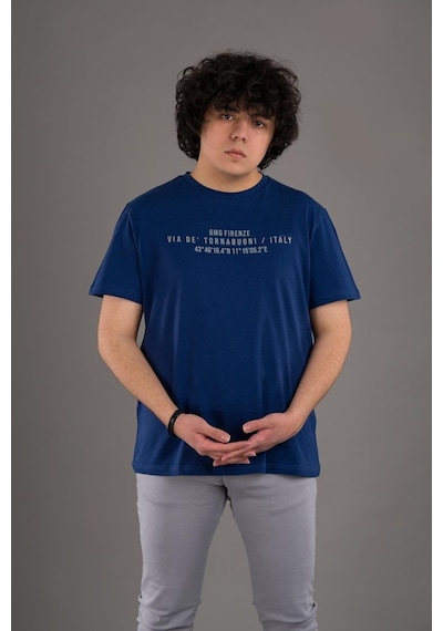 Regular Fit Baskılı Bisiklet Yaka Erkek T-Shirt