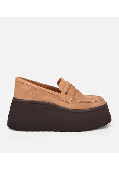 Hotiç Kadın Süet Deri Taba Dolgu Topuklu Günlük Loafer 01ayh315720a340 01ayh315720a340 Taba