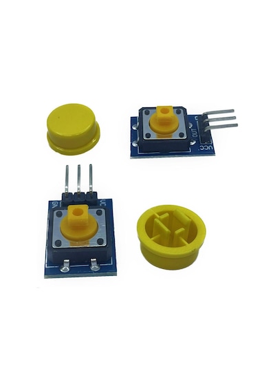 12x12mm Push Buton Switch Modül Sarı Kapak 1 Adet