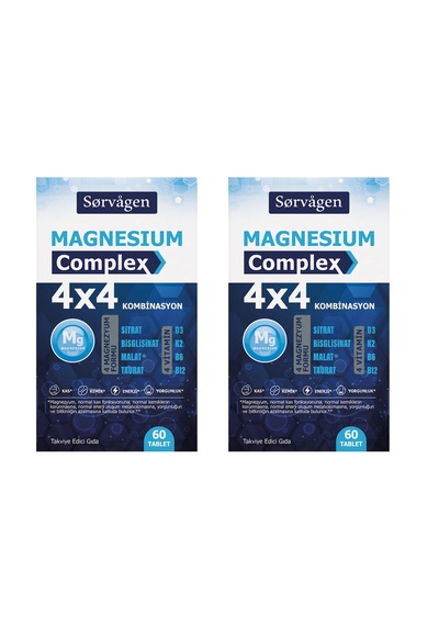 Sorvagen 4x4 Magnezyum Complex 60 Tablet 2 Adet