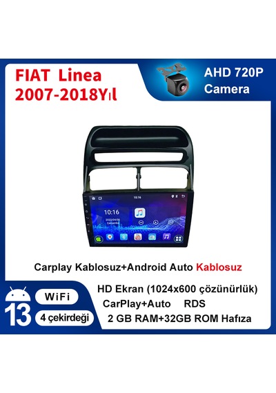 Fıat Linea/punto 2007-2018yıl 2gb Ram 32gb Rom Navigasyon Carplay