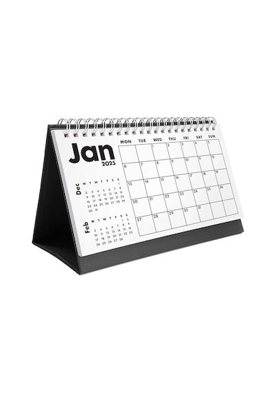 2027 Masa Takvimi, Önceki Ay Sonraki Ay Takvimi, Aylık Planlayıcı Takvim, 2027 Desk Calendar, Monthl Siyah