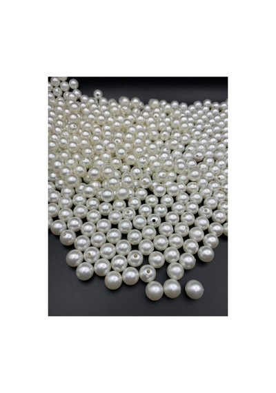 12mm Krem Renk Plastik Inci Boncuk, Çanta Ve Takı Yapım Boncuğu 100 Gr, 120 Adet - 693893414