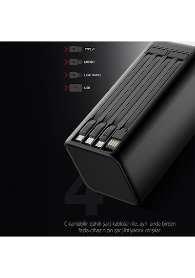 Powerway Pd80 80.000mah 22.5w Pd & Qc 3.0 Hızlı Şarj Destekli Dijital Göstergeli Powerbank
