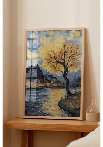 Zestia Ahşap Çerçeveli Tablo, Van Gogh Yıldızlı Gece Köprü Yorumu