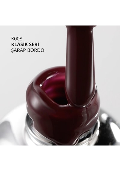 Kalıcı Oje K008, Şarap Bordo, 10 Ml