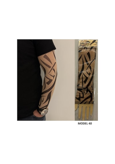 Giyilebilir Dövme 3 Çift 6 Adet Kol Çorap Dövmesi Sleeve Tattoo Set14